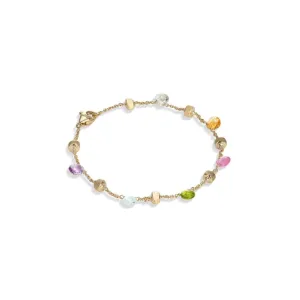 Paradise Collection 18K Yellow Gold Mixed Gemstone Single Strand Bracelet