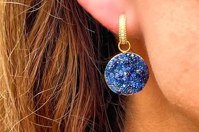 Pave Blue Sapphire Charms