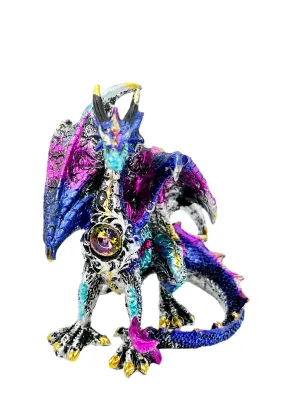 Purple pink and blue dragon