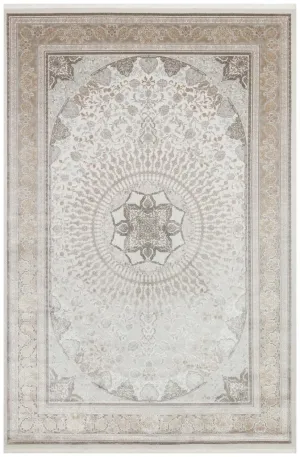 Queen Beige Bamboo Woven Modern Living Room Rug 8117