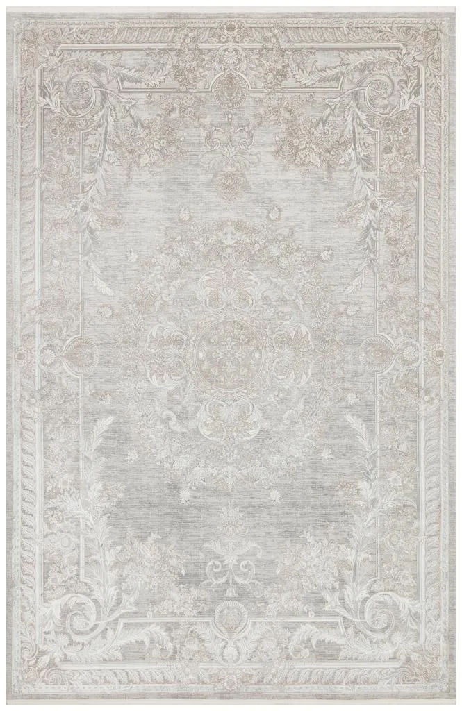 Queen Cream Bamboo Woven Modern Living Room Rug 8116