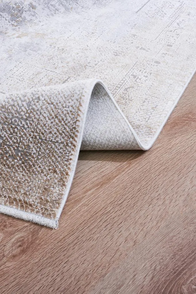 Queen Gold Bamboo Woven Modern Living Room Rug 8101