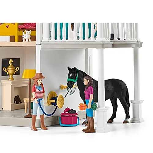 Schleich Horse Toys and Playsets, Award Winning 108 Piece Set Lakeside Country House, Horse Stable, Pony Figurines, Rider Action Figures, and Barn Accessories, for Girls and Boys Ages 5 and Above