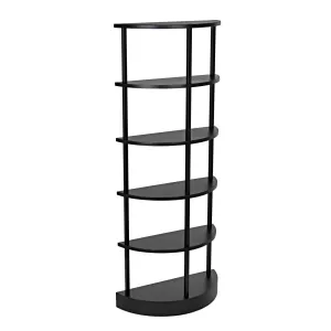 Spago Bookcase, Black Metal