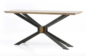 SPIDER CONSOLE TABLE, BRIGHT BRASS CLAD