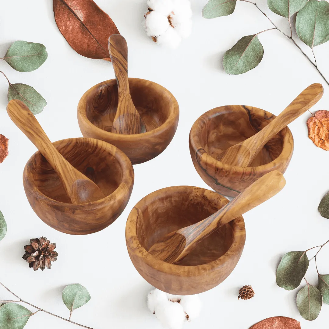 Tapas Bowl Olive Wood Gift Set