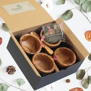 Tapas Bowl Olive Wood Gift Set