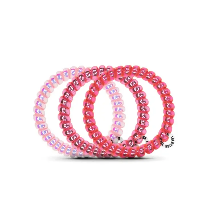 Teleties Think Pink Small Hair Ties Pink