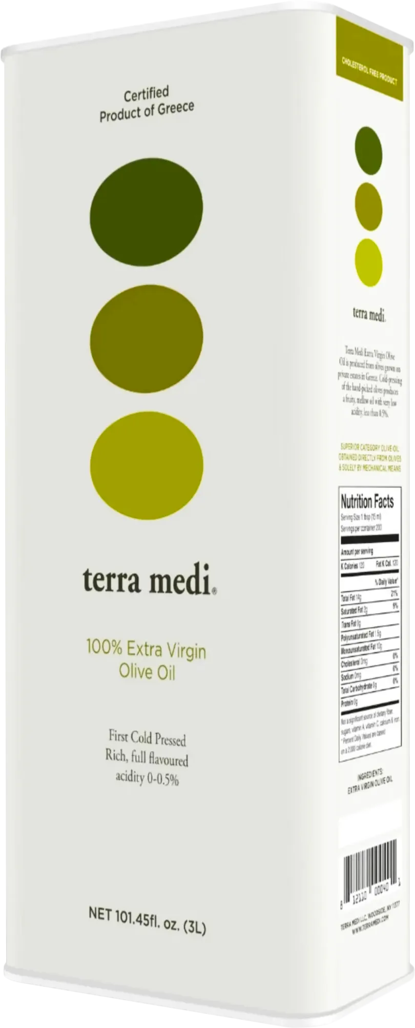 Terra Medi Extra Virgin Olive Oil 3LT