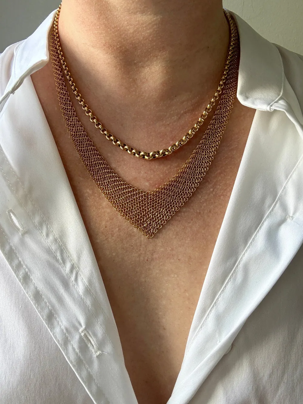 Tiffany and Co. 18k Gold Mesh Necklace by Elsa Peretti - 21 inch length approximately