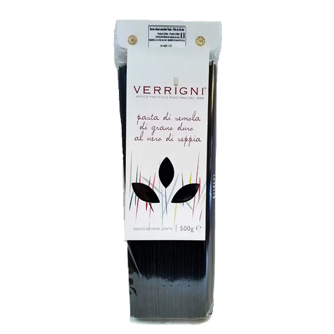 Verrigni Dry Pasta: Squid Ink Spaghetti 500gr