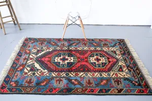 Vintage Antalya dosemealti Rug 4ftx6ft