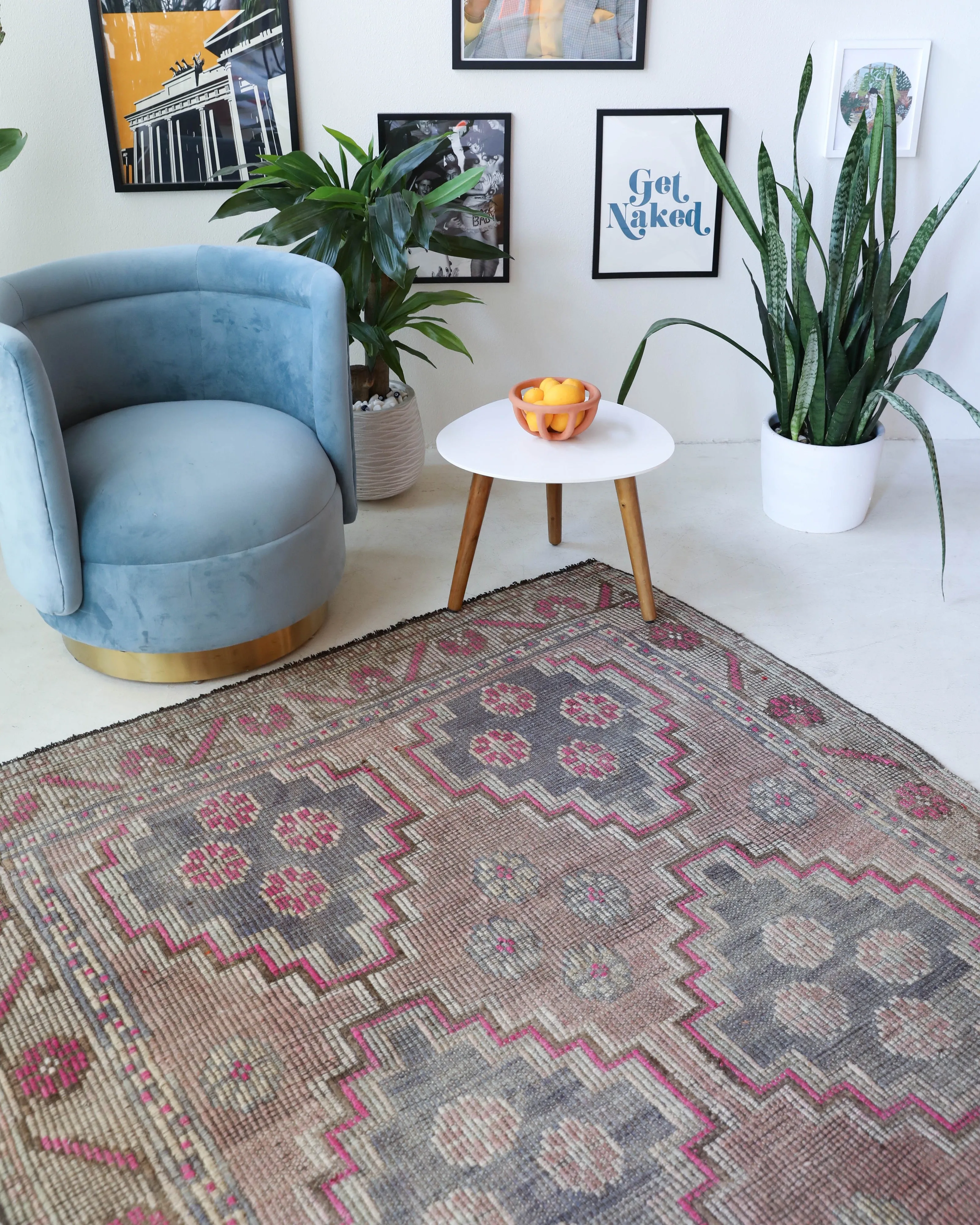 Vintage Mersin Mut Cicim Kilim Rug 5'5"x8'10"