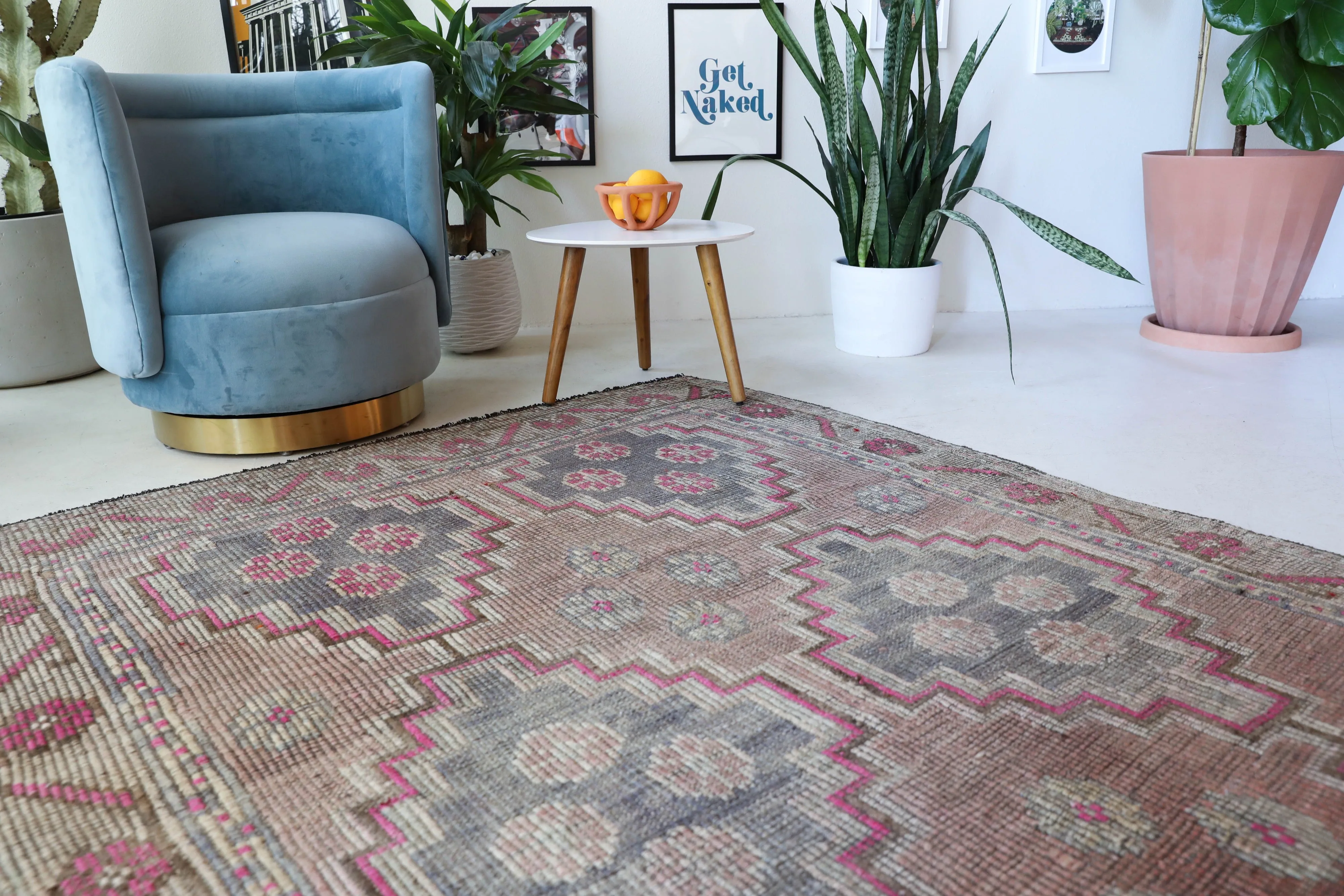 Vintage Mersin Mut Cicim Kilim Rug 5'5"x8'10"