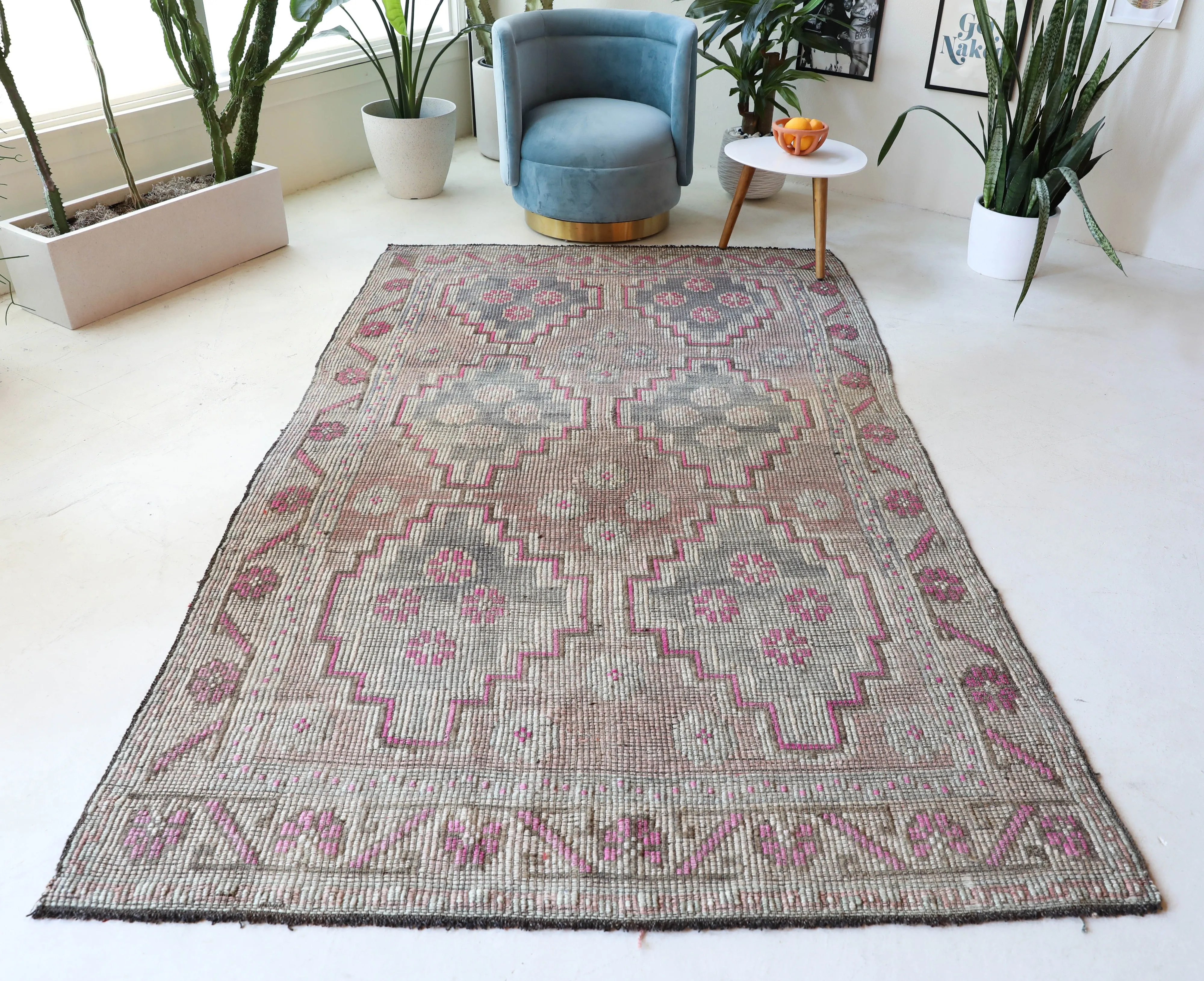 Vintage Mersin Mut Cicim Kilim Rug 5'5"x8'10"
