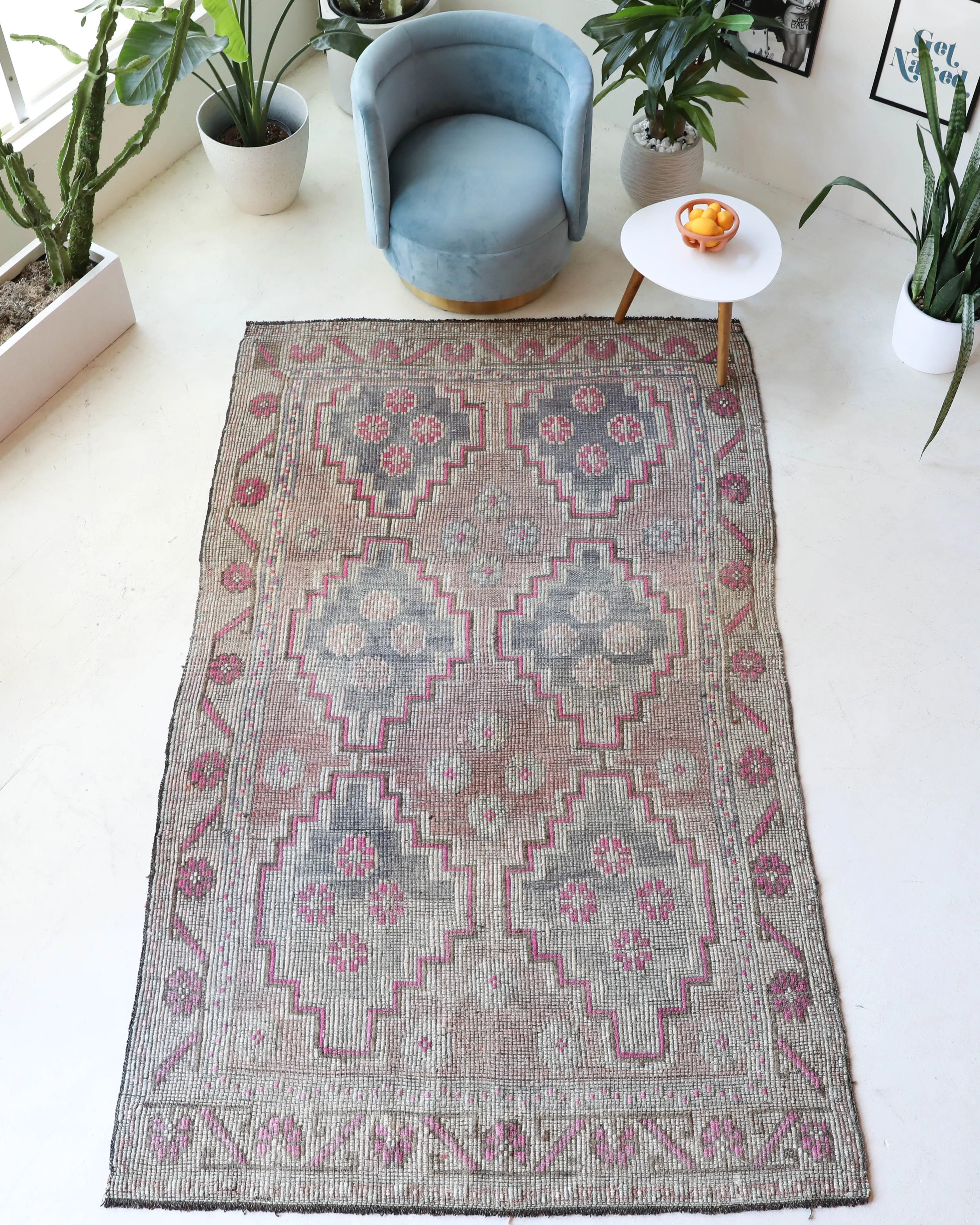 Vintage Mersin Mut Cicim Kilim Rug 5'5"x8'10"