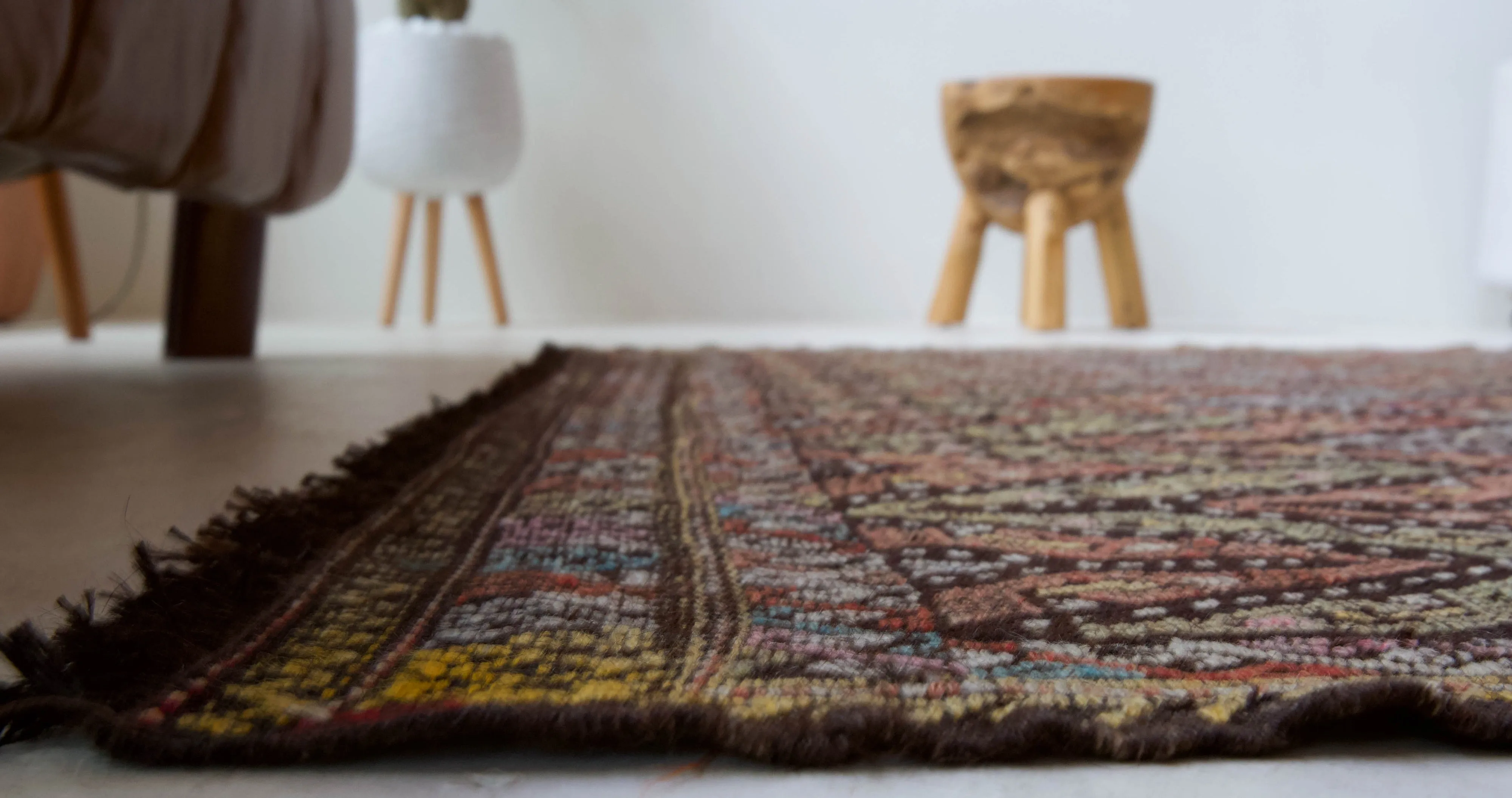 Vintage Taurus Yoruk Cicim Kilim Rug 5'7"x9'7"