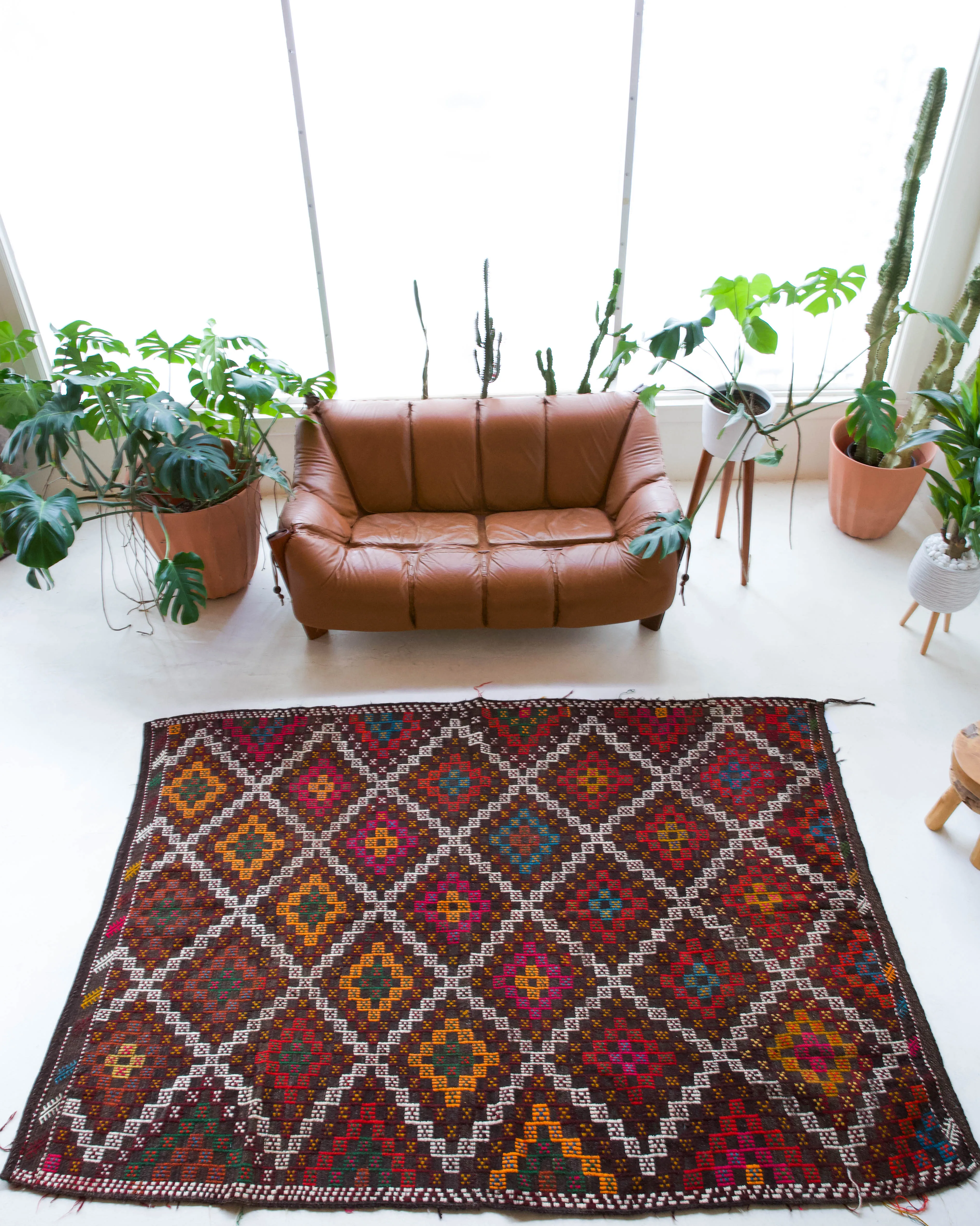 Vintage Taurus Yoruk Cicim Kilim Rug 6'2"x8'10"