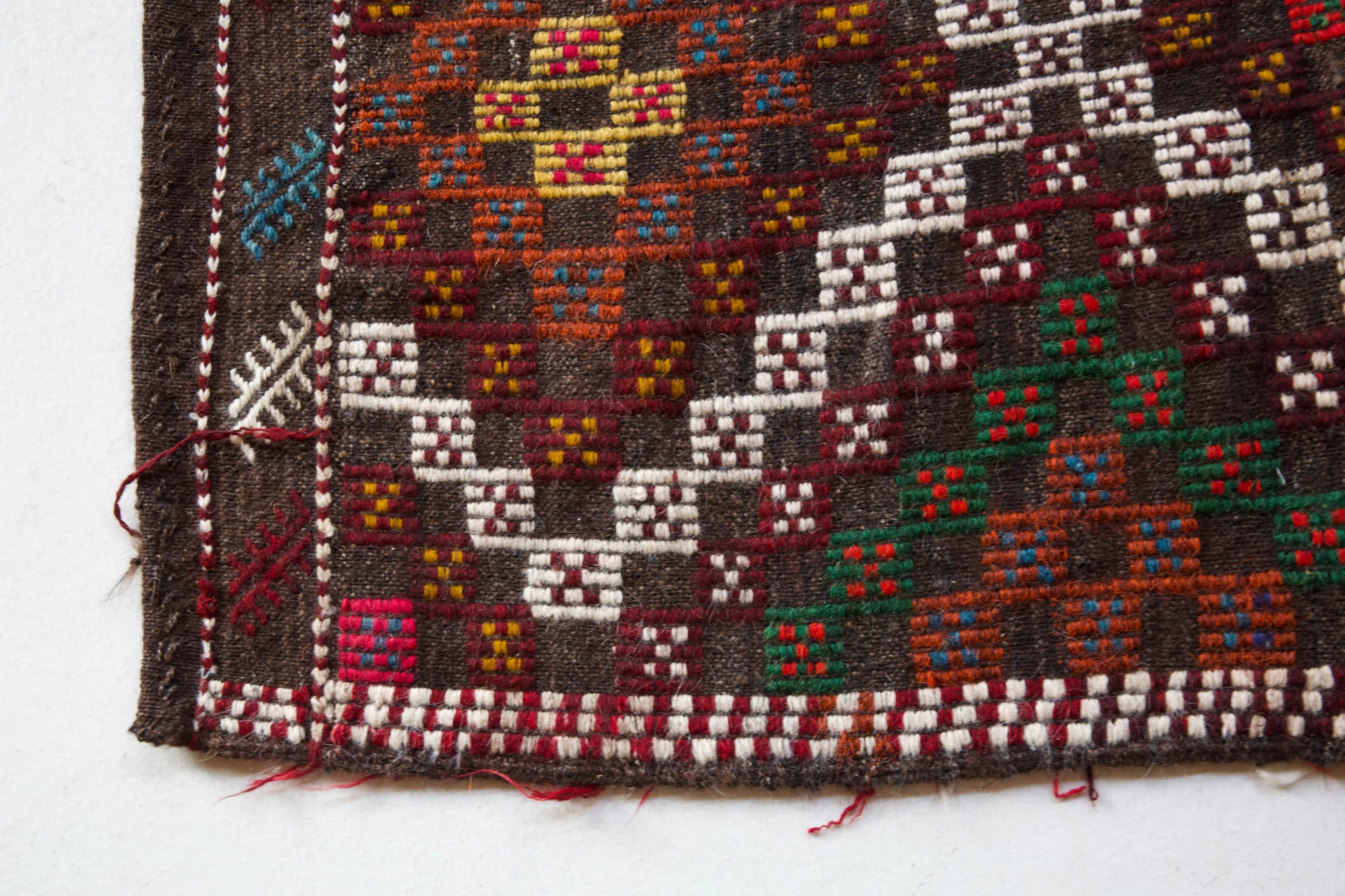 Vintage Taurus Yoruk Cicim Kilim Rug 6'2"x8'10"