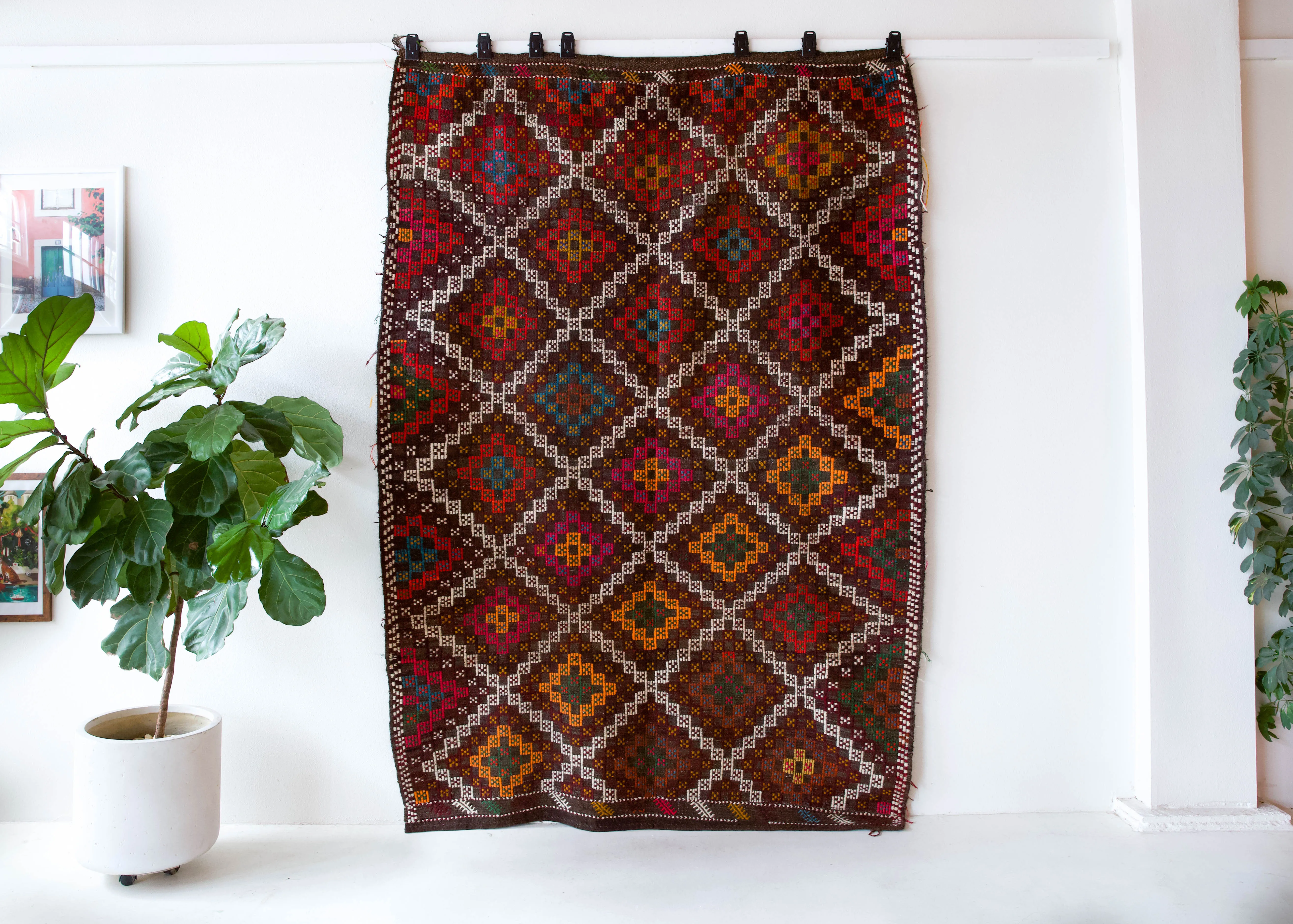Vintage Taurus Yoruk Cicim Kilim Rug 6'2"x8'10"
