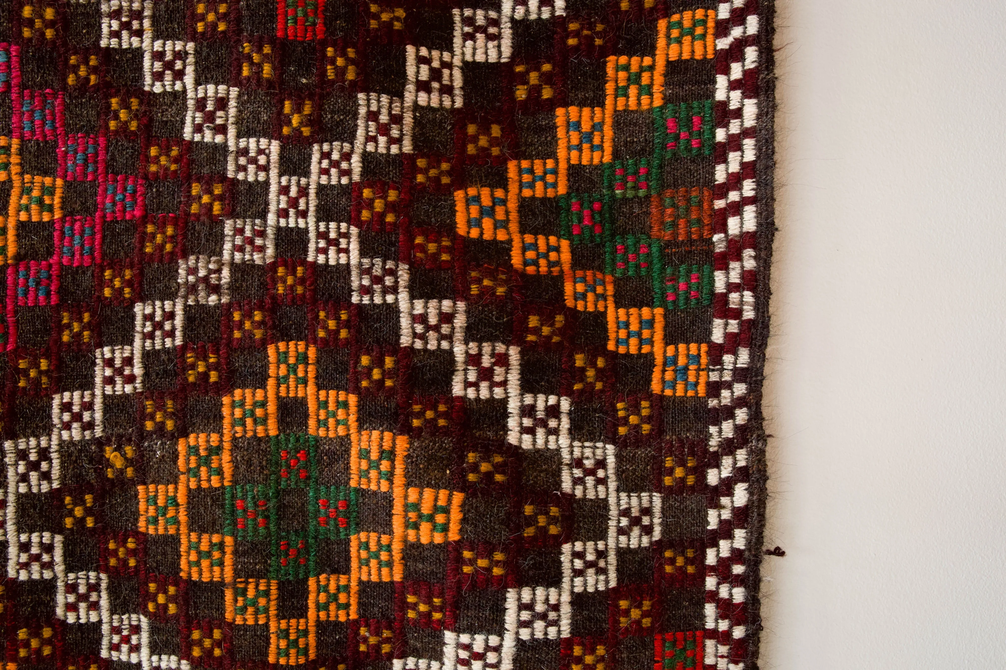 Vintage Taurus Yoruk Cicim Kilim Rug 6'2"x8'10"