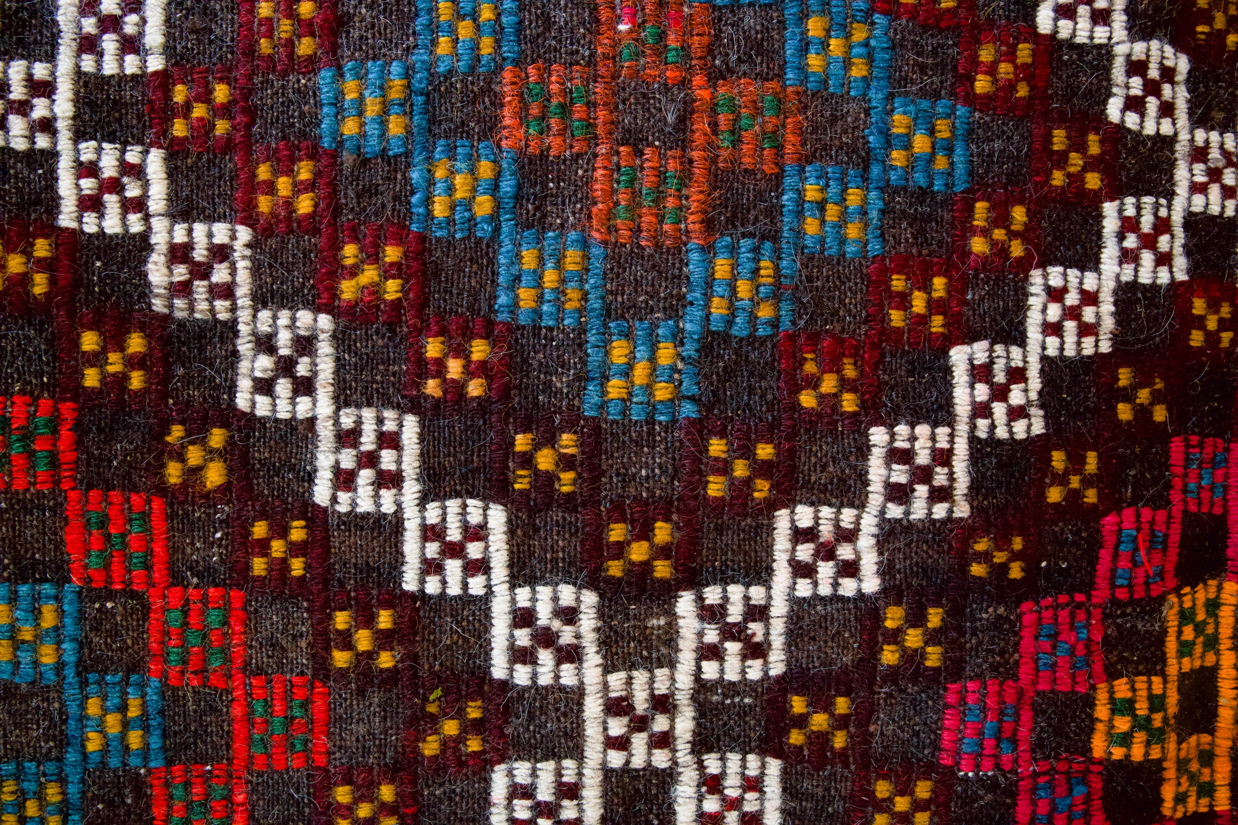 Vintage Taurus Yoruk Cicim Kilim Rug 6'2"x8'10"