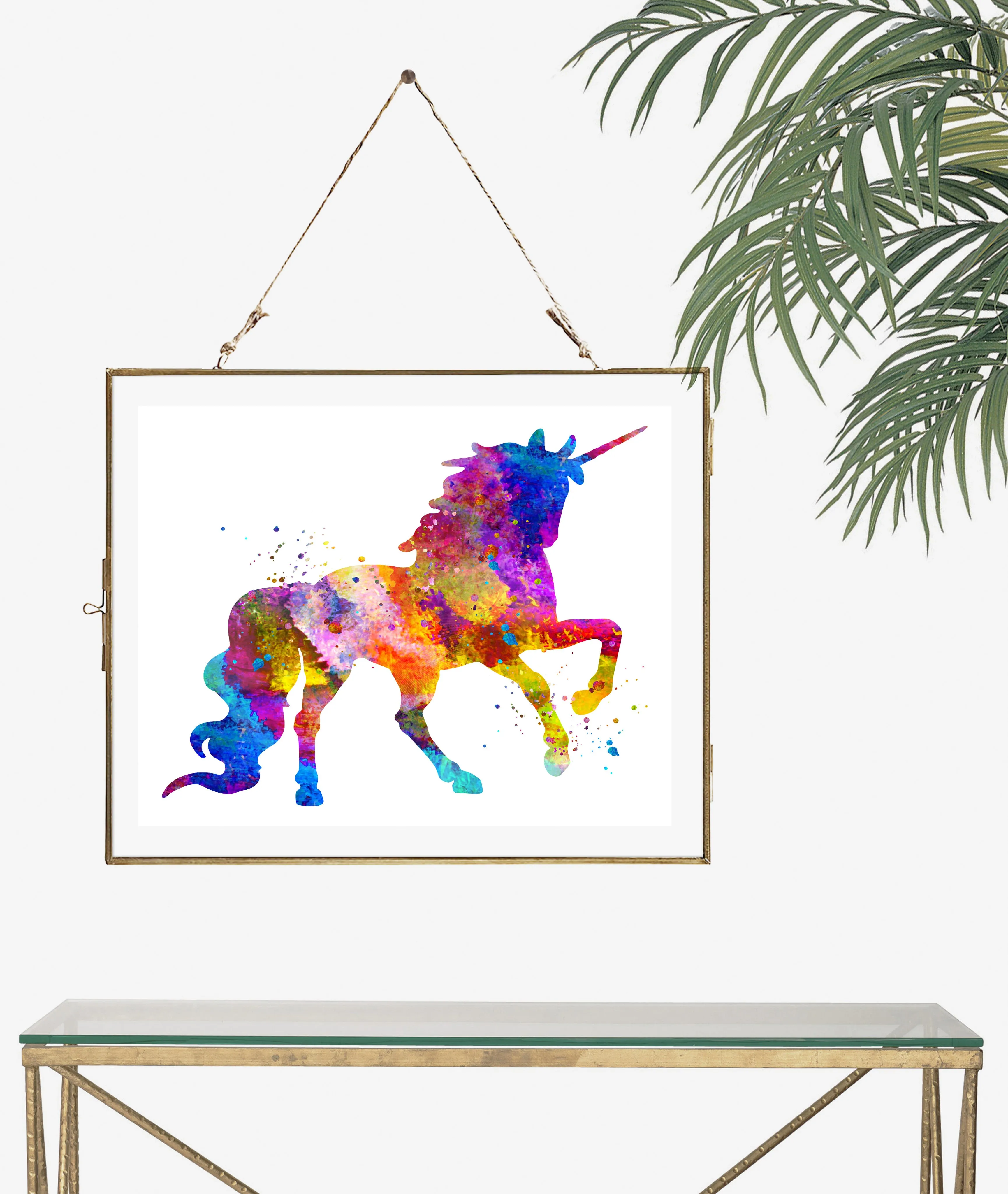 Watercolor Unicorn Art Print - Unframed