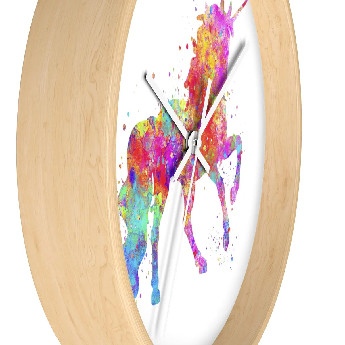 Watercolor Unicorn Wall Clock