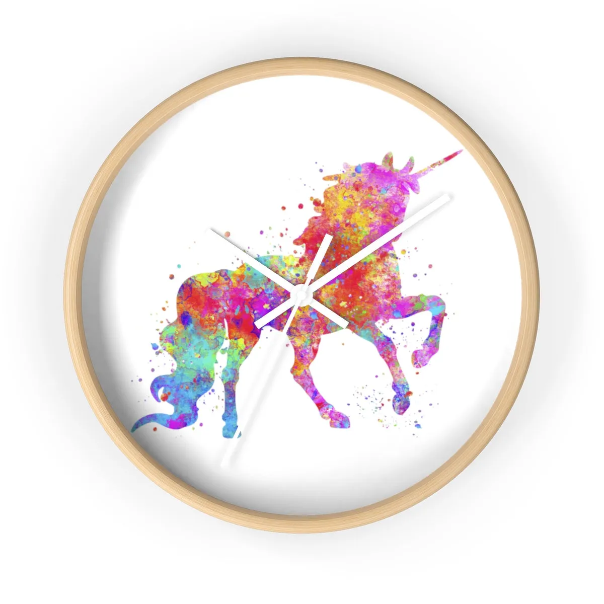Watercolor Unicorn Wall Clock