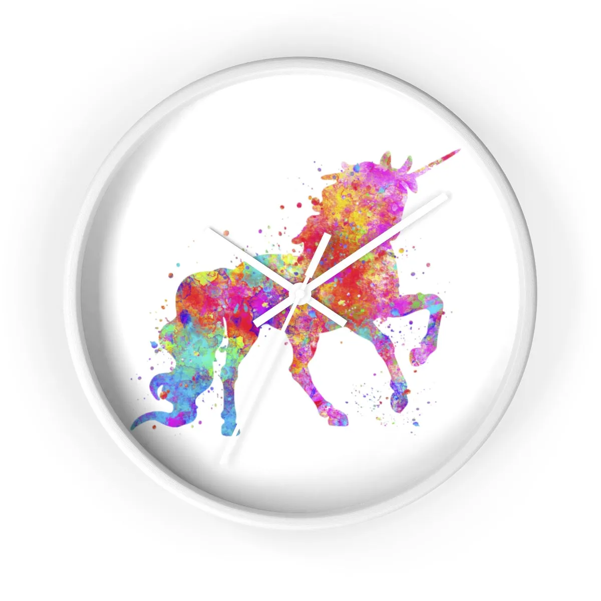 Watercolor Unicorn Wall Clock