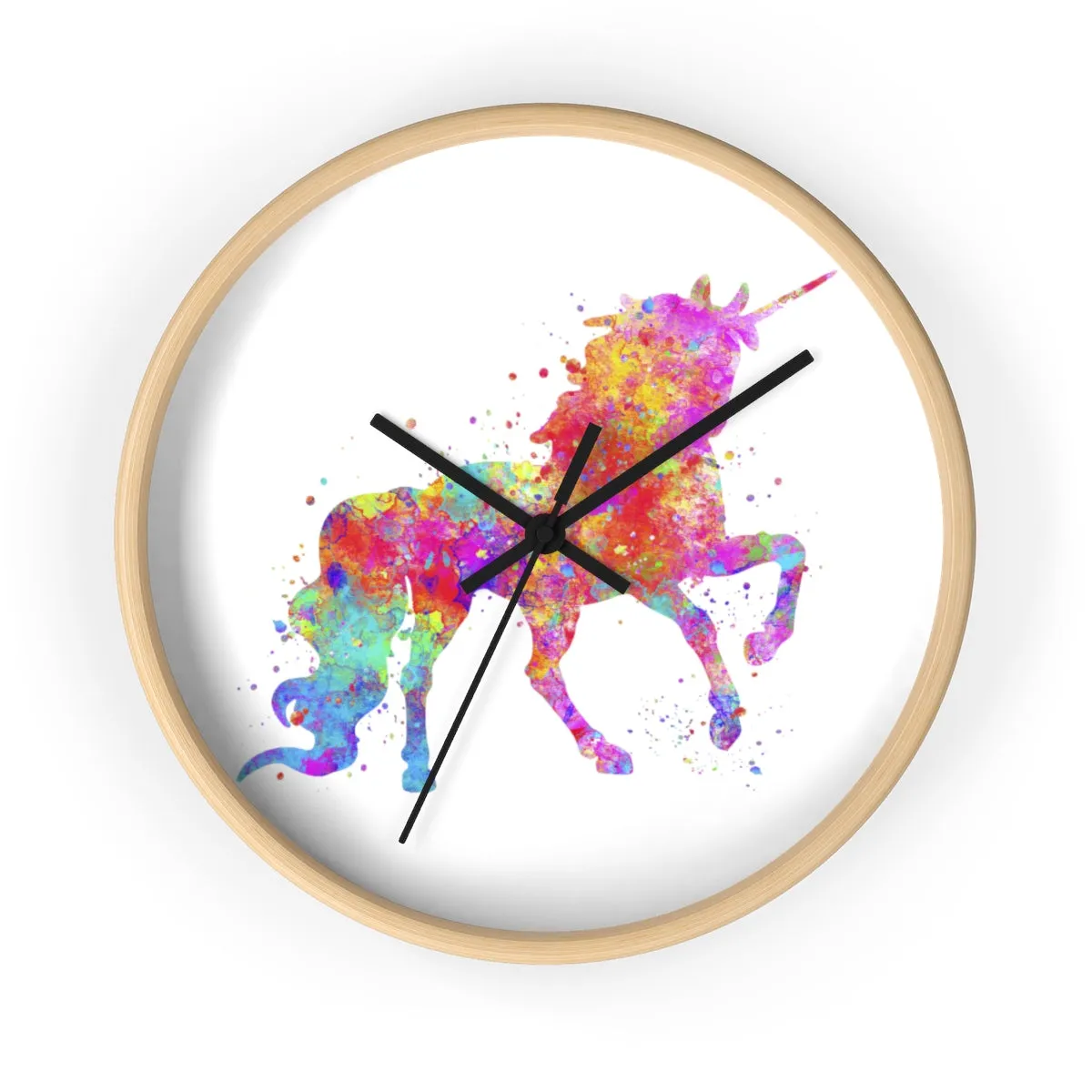 Watercolor Unicorn Wall Clock