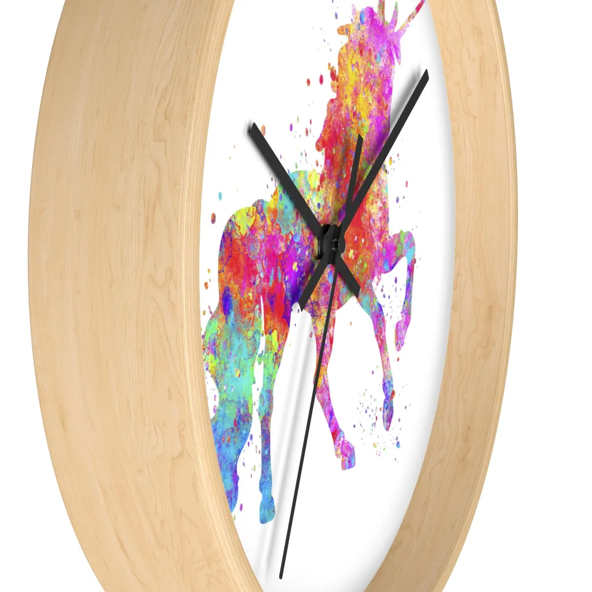 Watercolor Unicorn Wall Clock