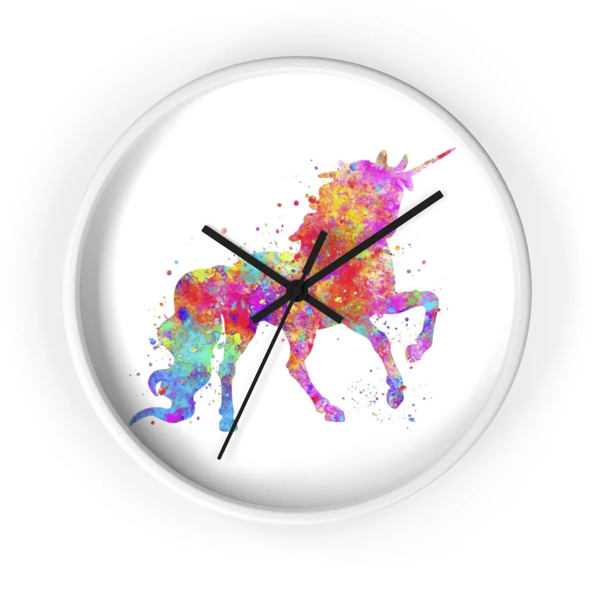 Watercolor Unicorn Wall Clock