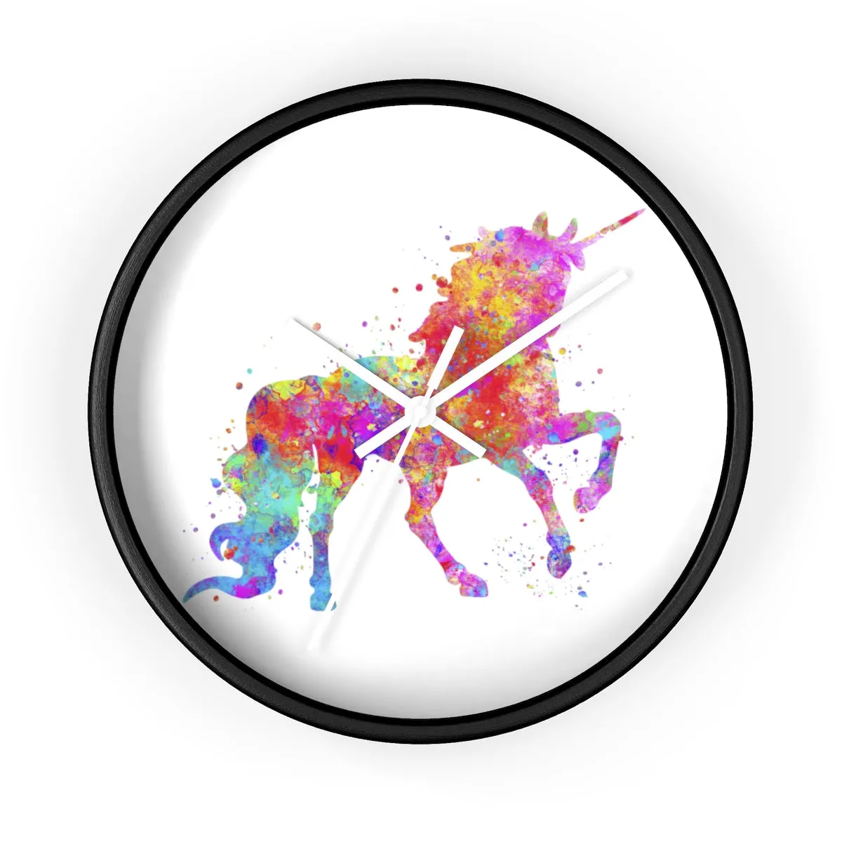 Watercolor Unicorn Wall Clock