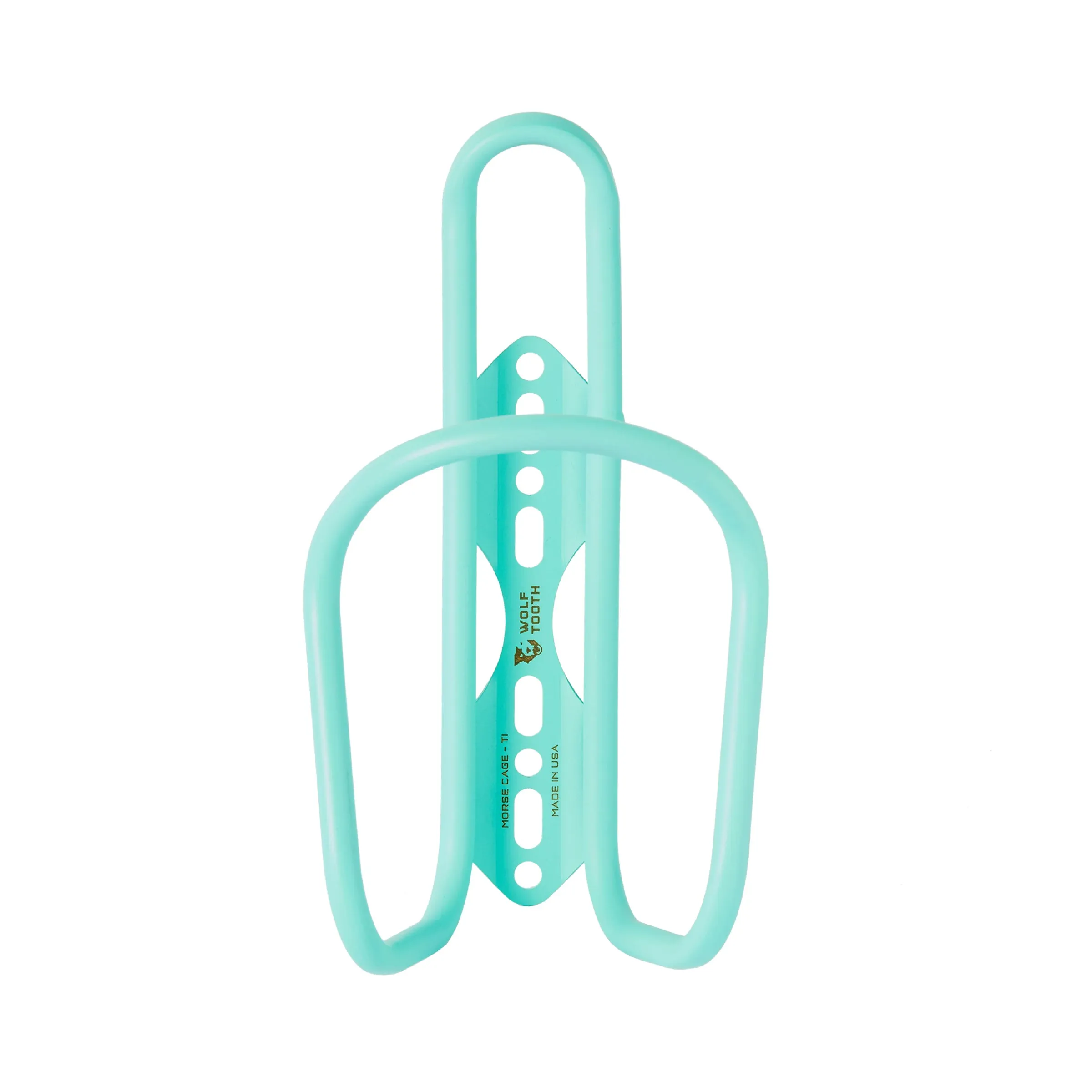 Wolf Tooth Titanium Morse Cage - Teal Cerakote