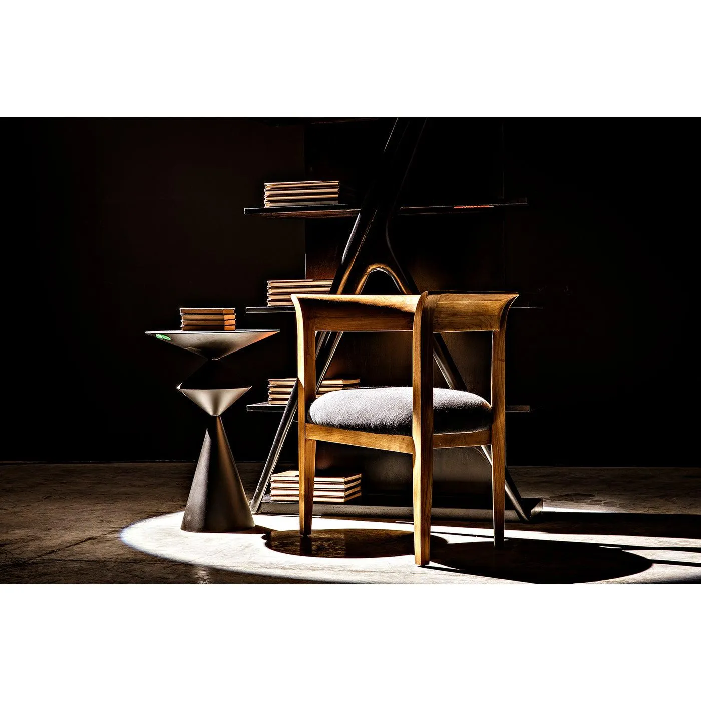 Zasa Side Table, Black Steel