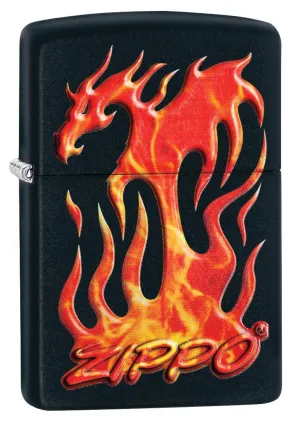Zippo Flaming Dragon Design